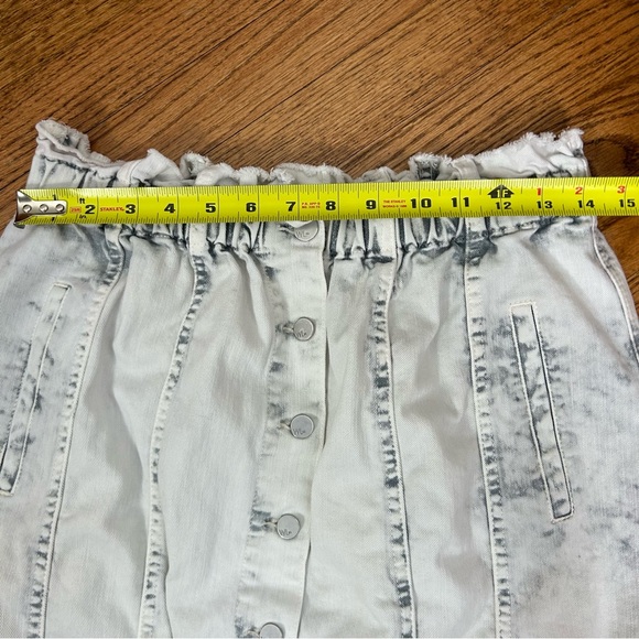 Wash Lab | Sally Button Front Skirt Grey Wash Midi Denim Size 31 - Picture 9 of 11